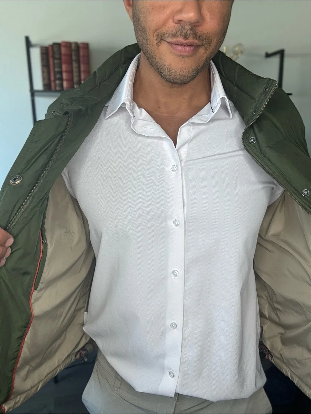 J Crew Men's Olive Green Quilted Vest Jacket